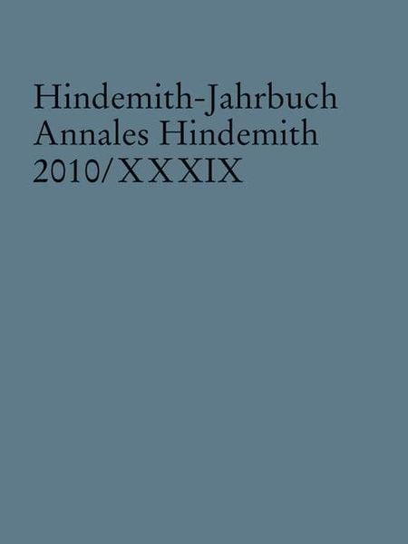 Produktbild: Hindemith-Jahrbuch