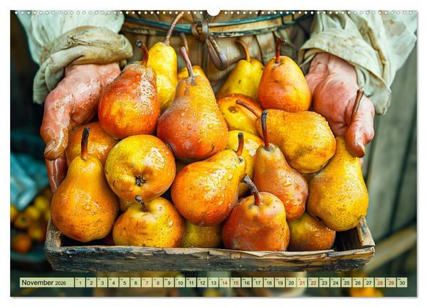 Produktbild: Erntegl&uuml;ck - Eine handvoll s&uuml;&szlig;er Fr&uuml;chte zum Anbei&szlig;en (hochwertiger Premium Wandkalender 2026 DIN A2 quer), Kunstdruck in Hochglanz