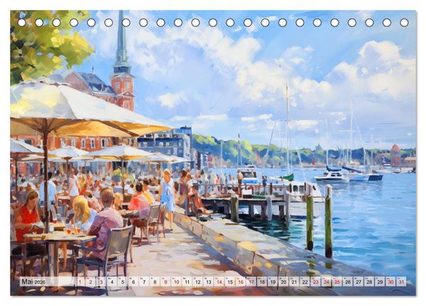Produktbild: Hafenkante - Ein Leben mit und f&uuml;r den Hafen (Tischkalender 2026 DIN A5 quer), CALVENDO Monatskalender
