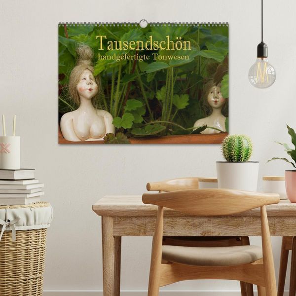 Produktbild: Tausendsch&ouml;n - handgeferigte Tonwesen (Wandkalender 2026 DIN A3 quer), CALVENDO Monatskalender