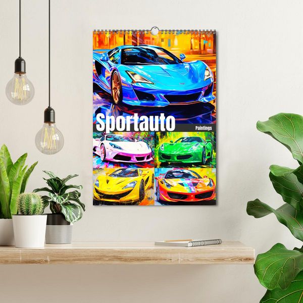 Produktbild: Sportauto Paintings (Wandkalender 2026 DIN A3 hoch), CALVENDO Monatskalender
