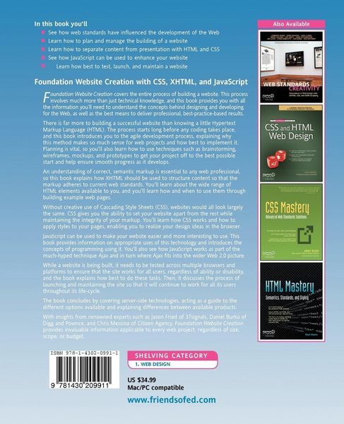 Produktbild: Foundation Website Creation with CSS, XHTML, and JavaScript