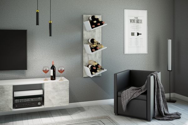 Produktbild: Holz Weinregal Wandregal Flaschen Wein Vinosi