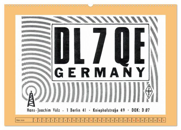 Produktbild: Amateurfunk in West-Berlin (Wandkalender 2026 DIN A2 quer), CALVENDO Monatskalender