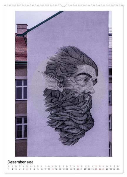 Produktbild: Kunst an Hausw&auml;nden (Wandkalender 2026 DIN A2 hoch), CALVENDO Monatskalender