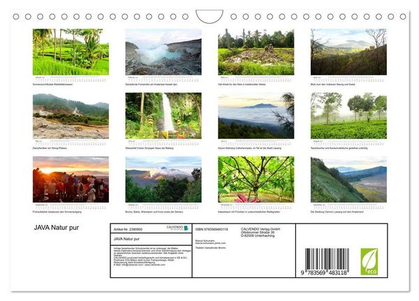 Produktbild: JAVA Natur pur (Wandkalender 2027 DIN A4 quer), CALVENDO Monatskalender