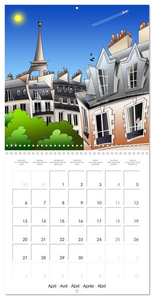Produktbild: PARICATURES (Calendrier mural carr&eacute; 2026 30x30 cm) Calendrier double avec une page pour vos prises de notes