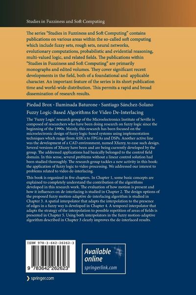 Produktbild: Fuzzy Logic-Based Algorithms for Video De-Interlacing