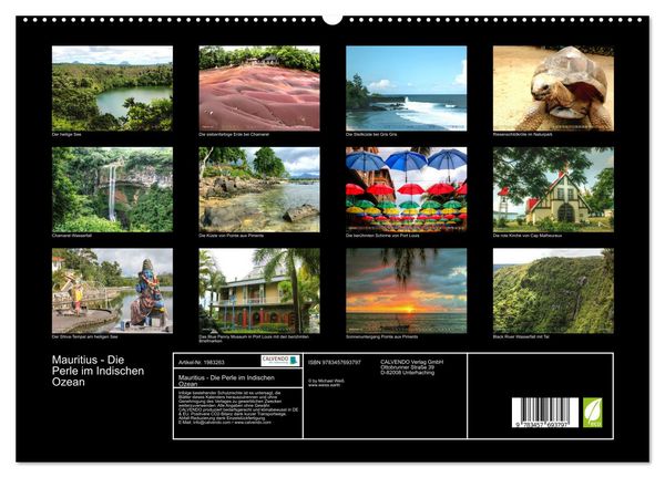 Produktbild: Mauritius - Die Perle im Indischen Ozean (hochwertiger Premium Wandkalender 2026 DIN A2 quer), Kunstdruck in Hochglanz