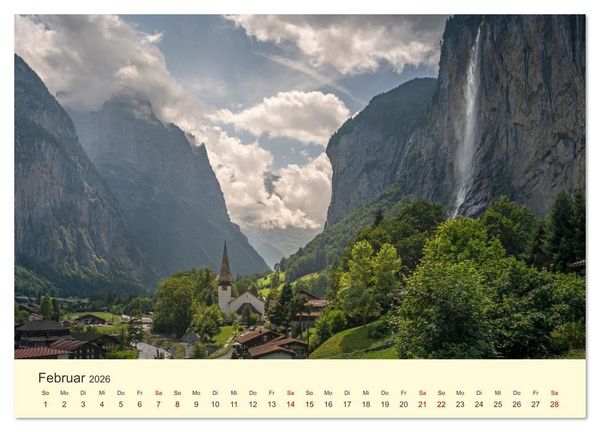 Produktbild: Schweiz - Die gr&uuml;ne Lunge Europas (hochwertiger Premium Wandkalender 2026 DIN A2 quer), Kunstdruck in Hochglanz