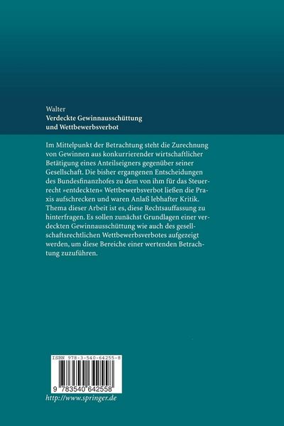 Produktbild: Verdeckte Gewinnaussch&uuml;ttung und Wettbewerbsverbot