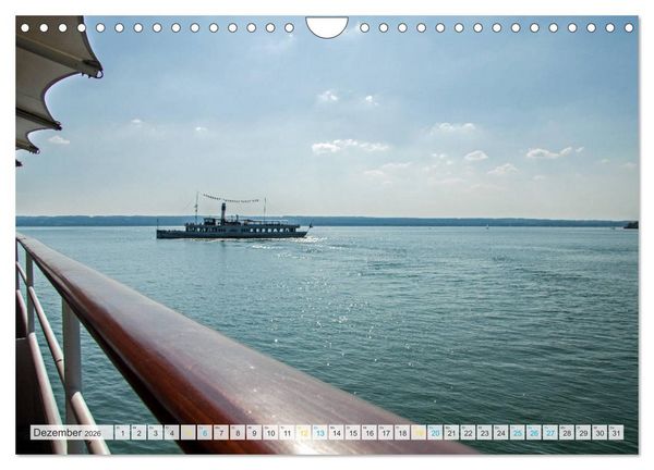 Produktbild: Vom Schiff aus gesehen - Mit dem Dampfer auf dem Ammersee (Wandkalender 2026 DIN A4 quer), CALVENDO Monatskalender