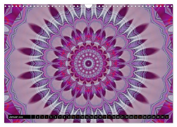 Produktbild: Energie - Mandalas, Spiritualit&auml;t durch die Farbe Lila (Wandkalender 2026 DIN A3 quer), CALVENDO Monatskalender