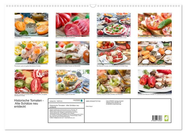 Produktbild: Historische Tomaten - Alte Sch&auml;tze neu entdeckt (Wandkalender 2026 DIN A2 quer), CALVENDO Monatskalender