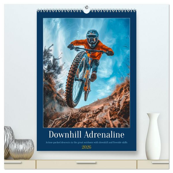 Produktbild: Downhill Adrenaline (High Quality Premium Wall Calendar 2026 DIN A2 portrait),CALVENDO 12 Month Wall Calendar