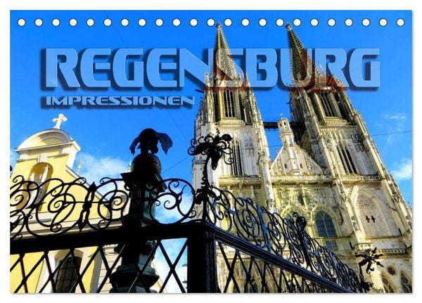 Produktbild: REGENSBURG - Impressionen (Tischkalender 2026 DIN A5 quer), CALVENDO Monatskalender
