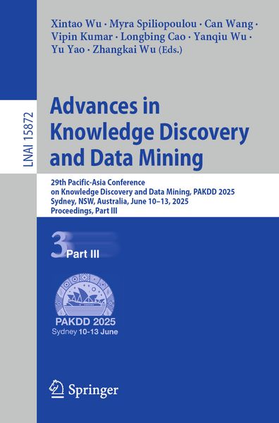 Produktbild: Advances in Knowledge Discovery and Data Mining