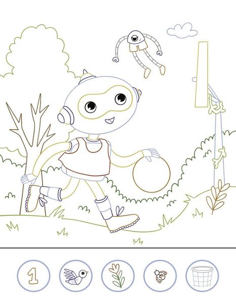 Produktbild: Malbuch mit Zauberseiten Dinos, Fahrzeuge, Roboter