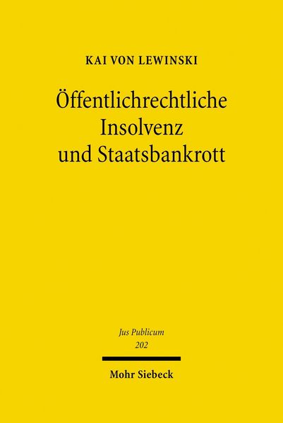 Produktbild: &Ouml;ffentlichrechtliche Insolvenz und Staatsbankrott