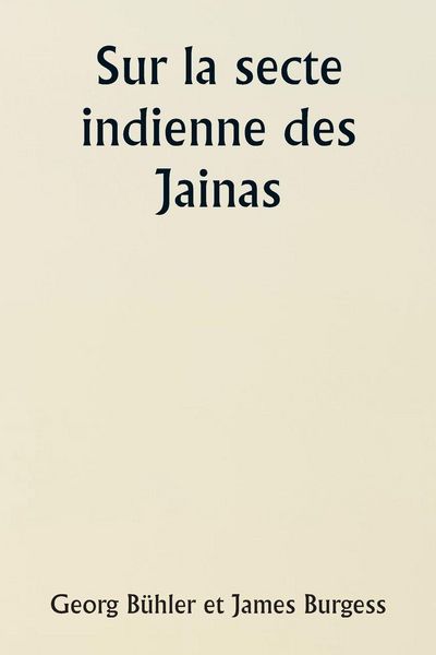Produktbild: Sur la secte indienne des Jainas