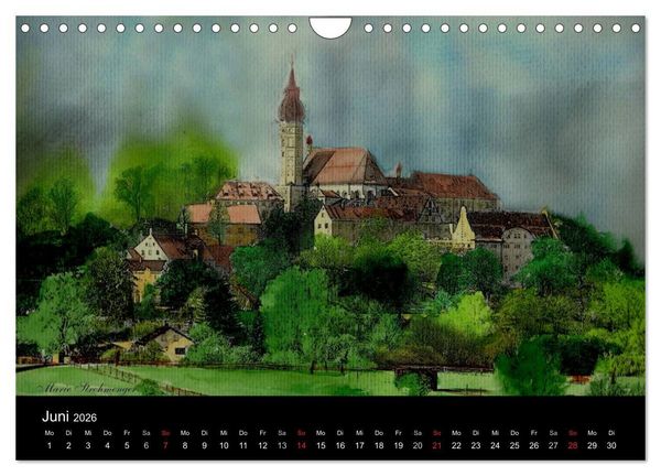 Produktbild: Deutschland in Aquarell (Wandkalender 2026 DIN A4 quer), CALVENDO Monatskalender