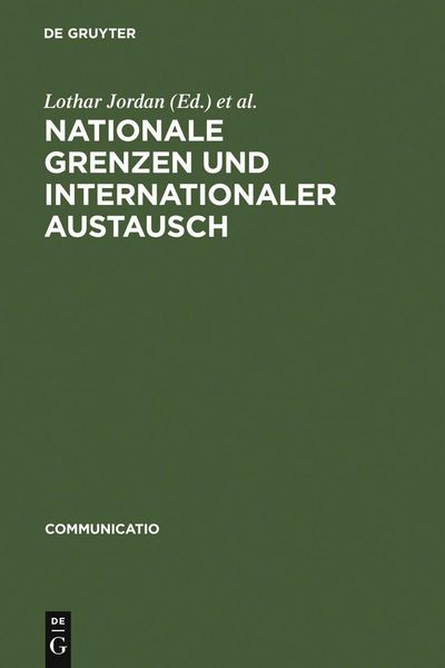 Produktbild: Nationale Grenzen und internationaler Austausch