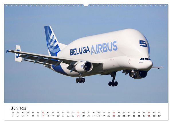 Produktbild: Flugzeuge am blauen Himmel (hochwertiger Premium Wandkalender 2026 DIN A2 quer), Kunstdruck in Hochglanz