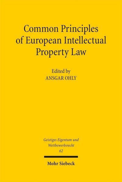 Produktbild: Common Principles of European Intellectual Property Law
