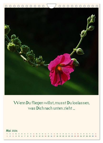 Produktbild: Mit Blumen durchs Jahr (Wandkalender 2026 DIN A4 hoch), CALVENDO Monatskalender