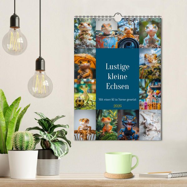 Produktbild: Lustige kleine Echsen (Wandkalender 2026 DIN A4 hoch), CALVENDO Monatskalender