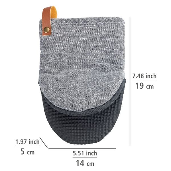 Produktbild: Topfhandschuhe Mod. Ada Mini Grau, Handfl&auml;chen aus Neopren