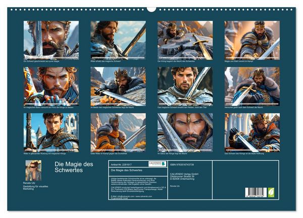 Produktbild: Die Magie des Schwertes (Wandkalender 2026 DIN A2 quer), CALVENDO Monatskalender