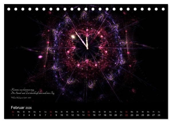 Produktbild: Zeit 2026 - Grafiken und Zitate (Tischkalender 2026 DIN A5 quer), CALVENDO Monatskalender