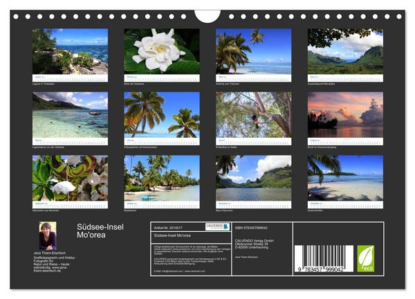 Produktbild: S&uuml;dsee-Insel Mo'orea (Wandkalender 2026 DIN A4 quer), CALVENDO Monatskalender