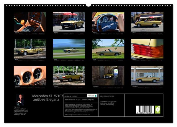 Produktbild: Mercedes SL W107 - zeitlose Eleganz (hochwertiger Premium Wandkalender 2026 DIN A2 quer), Kunstdruck in Hochglanz