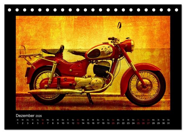 Produktbild: Motorrad Oldtimer (Tischkalender 2026 DIN A5 quer), CALVENDO Monatskalender