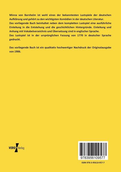 Produktbild: Minna von Barnhelm oder das Soldatengl&uuml;ck