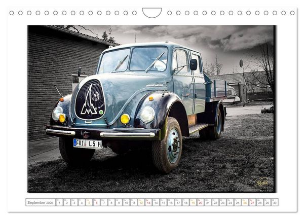 Produktbild: Oldtimer - nostalgische Traktoren und Lastwagen (Wandkalender 2026 DIN A4 quer), CALVENDO Monatskalender
