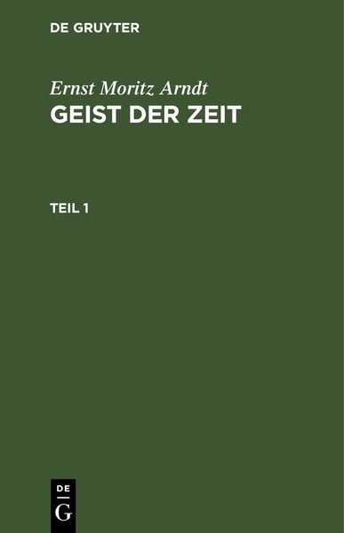 Produktbild: Geist der Zeit. Teil 1