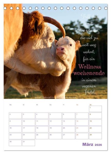 Produktbild: Tierische Challenges: F&uuml;r mehr Bewusstsein und mehr Tierschutz (Tischkalender 2026 DIN A5 hoch), CALVENDO Monatskalender