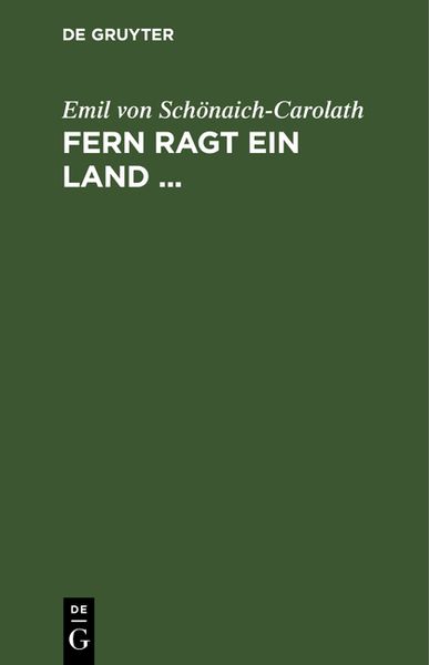 Produktbild: Fern ragt ein Land ...