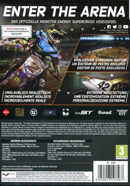 Produktbild: Monster Energy Supercross - The official Videogame
