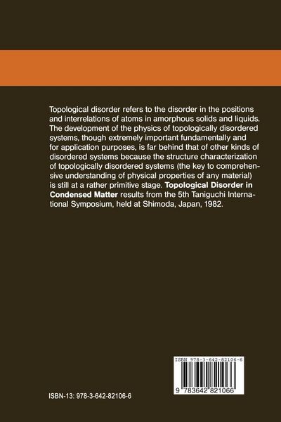 Produktbild: Topological Disorder in Condensed Matter