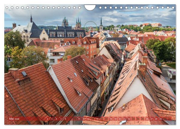 Produktbild: Landeshauptstadt Erfurt - Reise durch das sch&ouml;ne Th&uuml;ringen (Wandkalender 2026 DIN A4 quer), CALVENDO Monatskalender