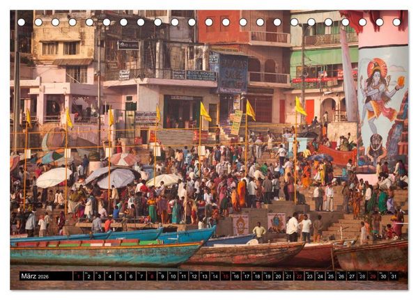 Produktbild: Indien - Varanasi (Tischkalender 2026 DIN A5 quer), CALVENDO Monatskalender