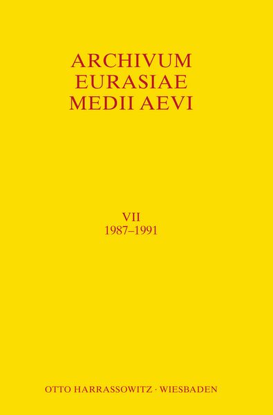 Produktbild: Archivum Eurasiae Medii Aevi VII 1987-1991