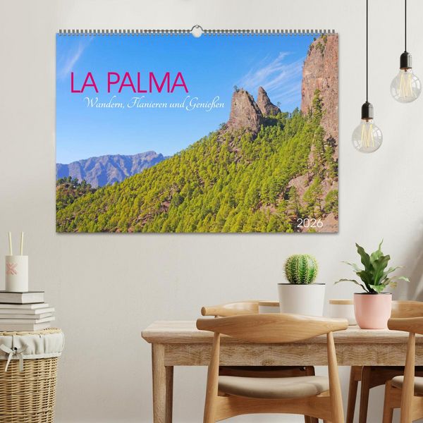Produktbild: La Palma. Wandern, Flanieren und Genie&szlig;en (Wandkalender 2026 DIN A2 quer), CALVENDO Monatskalender