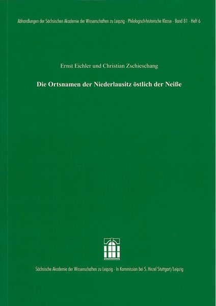 Produktbild: Die Ortsnamen der Niederlausitz &ouml;stlich der Nei&szlig;e