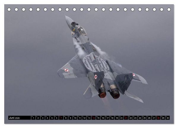 Produktbild: Augenblicke in der Luft: MiG-29 Fulcrum (Tischkalender 2026 DIN A5 quer), CALVENDO Monatskalender