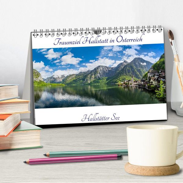 Produktbild: Traumziel Hallstatt in &Ouml;sterreich (Tischkalender 2026 DIN A5 quer), CALVENDO Monatskalender